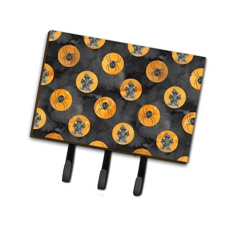 Carolines Treasures Watecolor Halloween Circles Leash or Key Holder, 6 x 2 x 9 in. BB7529TH68